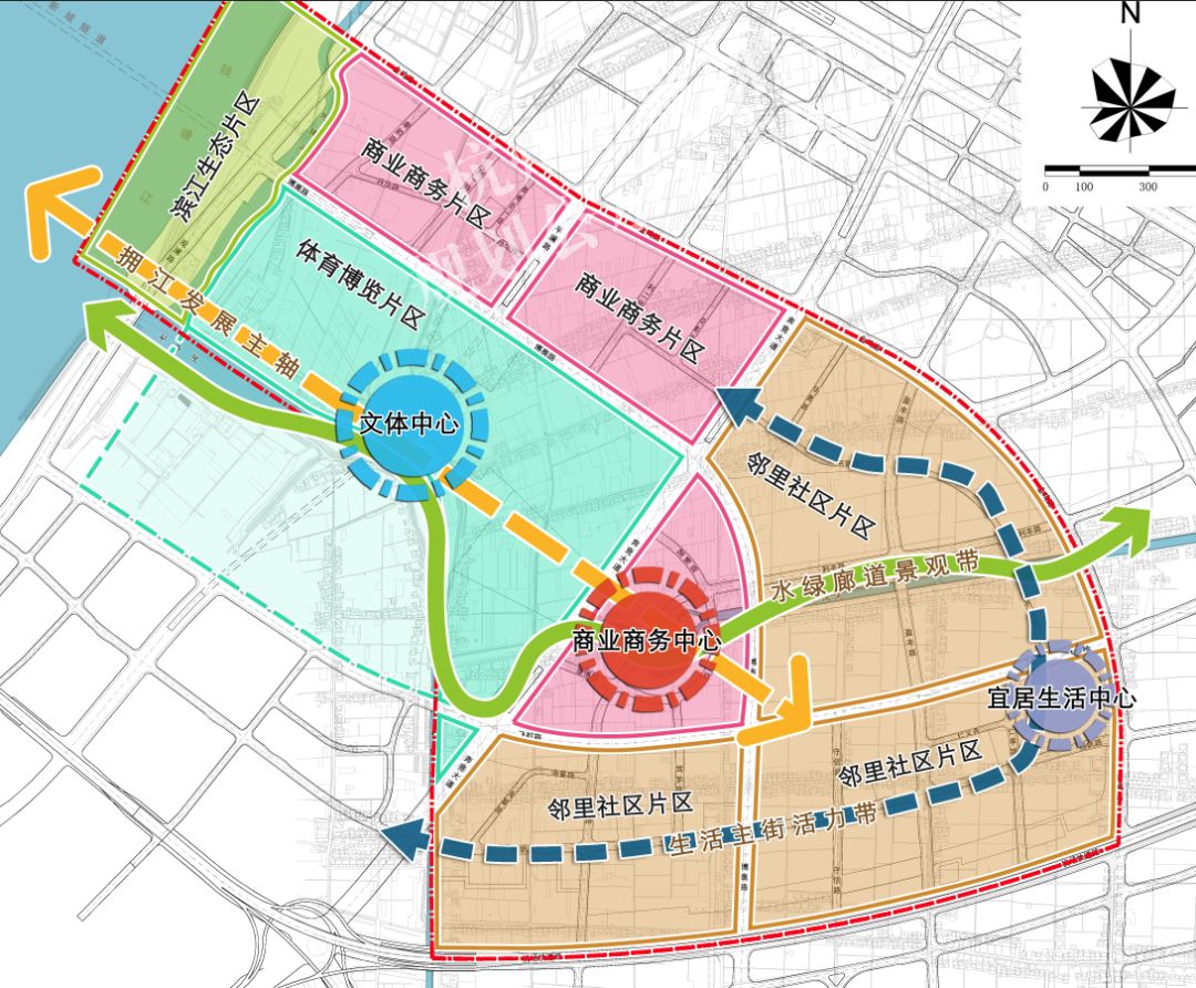 钱江世纪城规划效果图图片