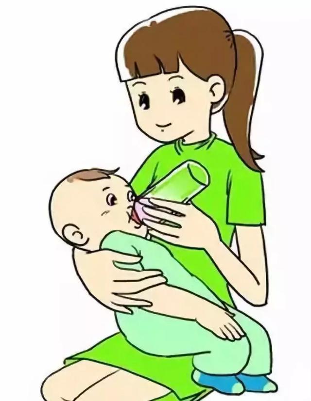 婴儿喂奶瓶姿势图片