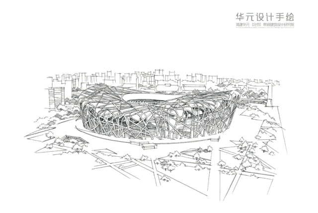 北京奥林匹克塔怎么画图片