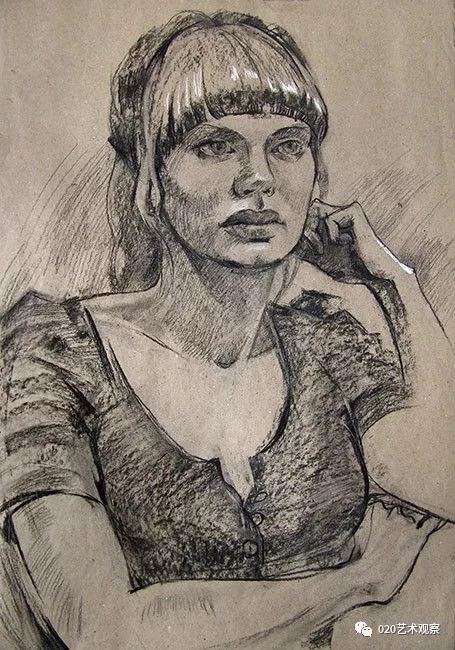 俄罗斯莫斯科年轻女画家宫达莱玛godalaima人物速写