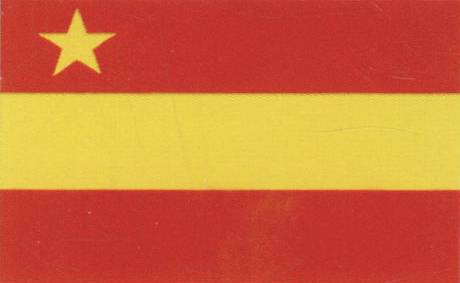 中国国旗黑白素描图片