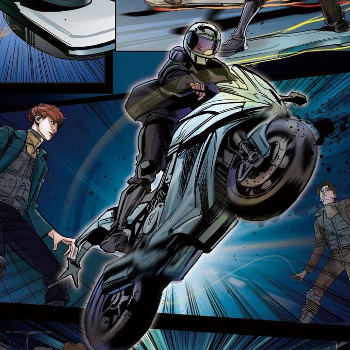 《power》漫画作者ins放新图 这位骑摩托的神秘男是谁?