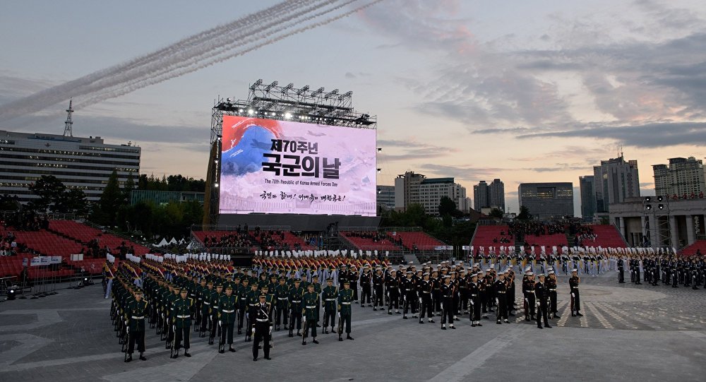 流行歌曲歌星取代导弹,庆祝韩国建军70周年,以前还从未有过.