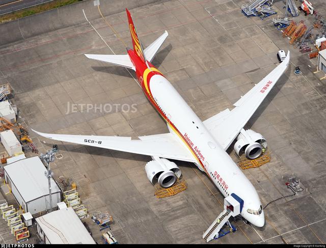 海南航空引進三架波音787-9型客機