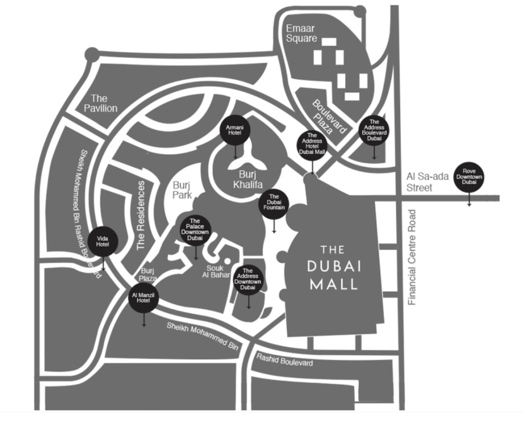 迪拜购物中心平面图图片