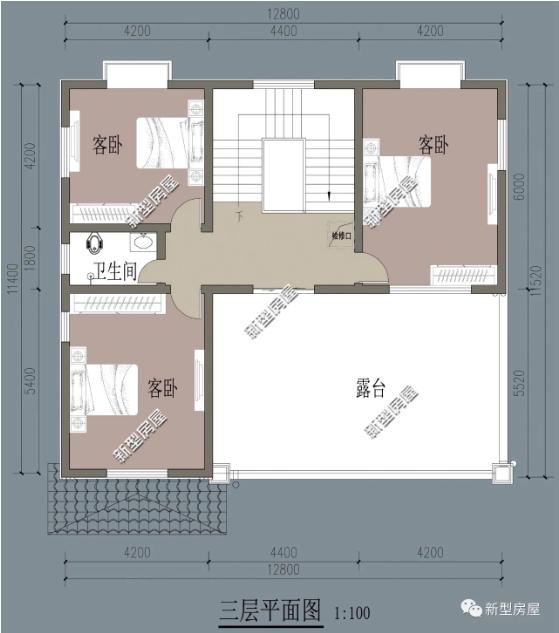 農村蓋別墅怎能沒露臺,6套時尚戶型,農村建房最適用_衛生間