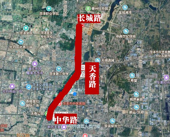 菏泽这73条道路最新命名,更名!演武楼东的这条路叫.