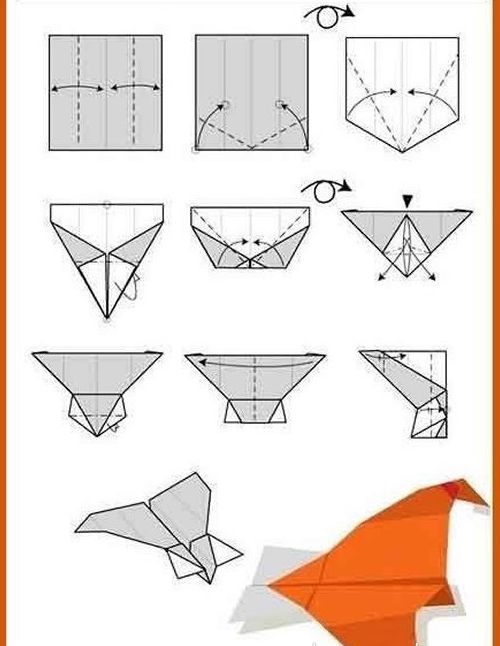 纸飞机的折法最远最强图片