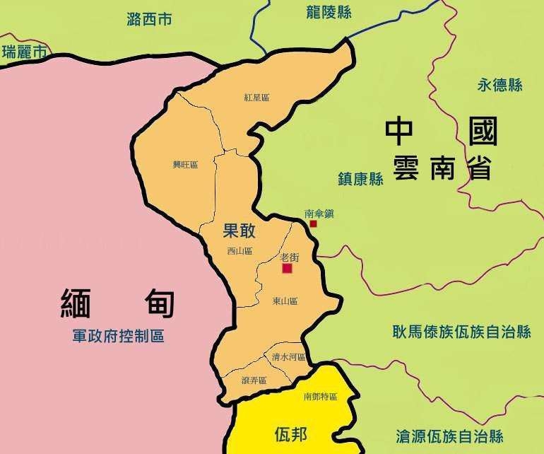 老挝金三角地图图片