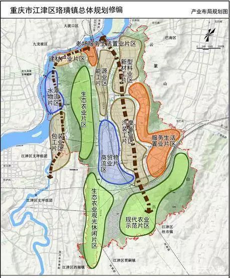 2018年9月重慶江津區珞璜鎮總體規劃修編 規劃常住人口23萬人_建設