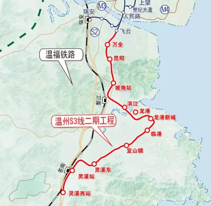 基本确定市域轨道s3线,提出鳌江站附近的站点设置优化方案及线路穿越