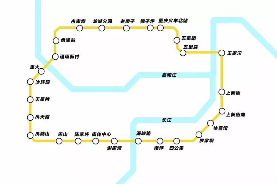 重庆轻轨站环线路线图图片