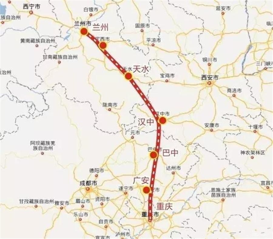 甘肃省内高铁线路图片