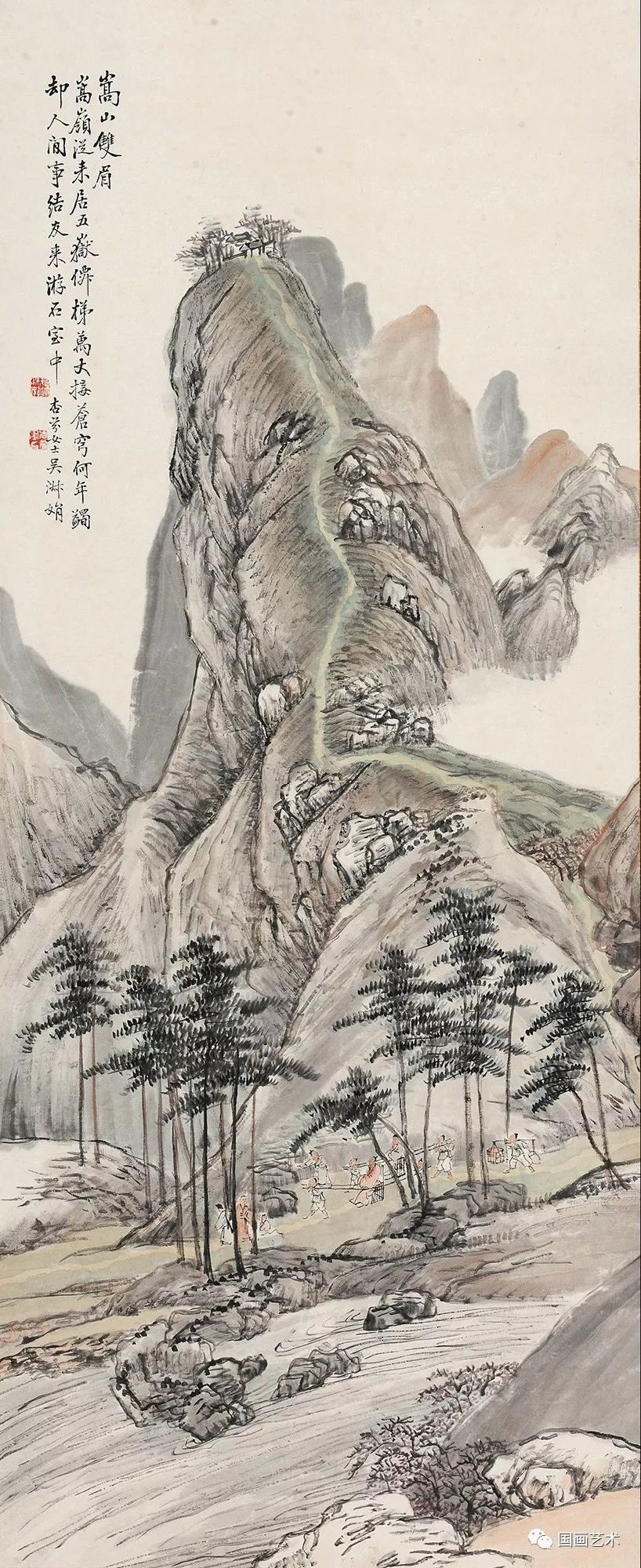 清末著名女画家吴淑娟山水作品欣赏_夫唐光照