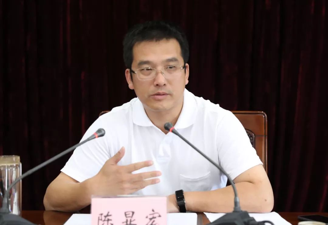 镇委副书记,镇长陈显宏到会做工作部署导