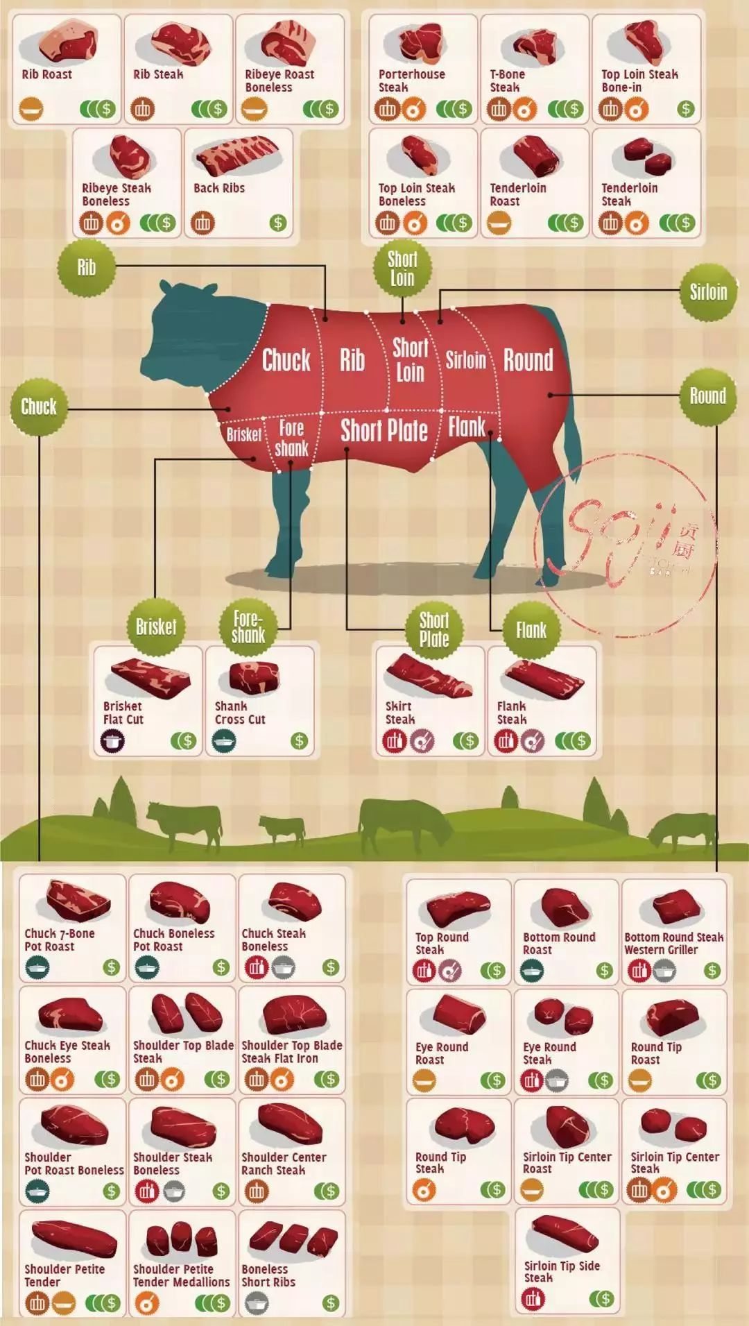 澳洲和牛部位解析图图片