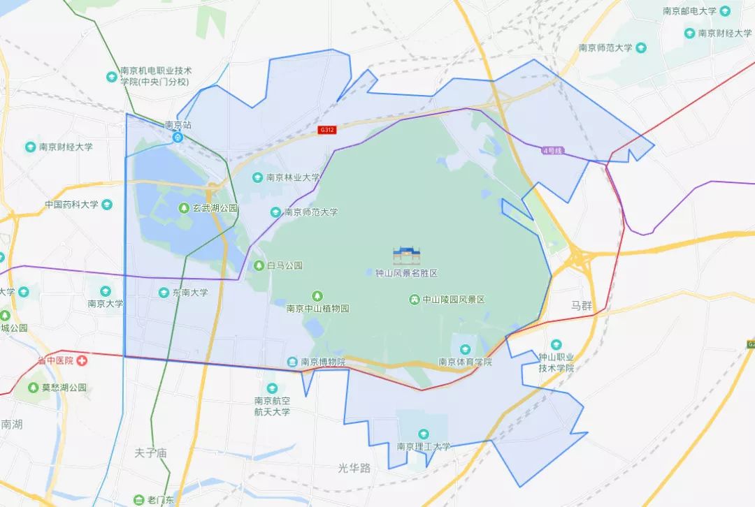 從地圖上來看,玄武區面積僅80.97平方公里,佔地不到南京的1.2%.