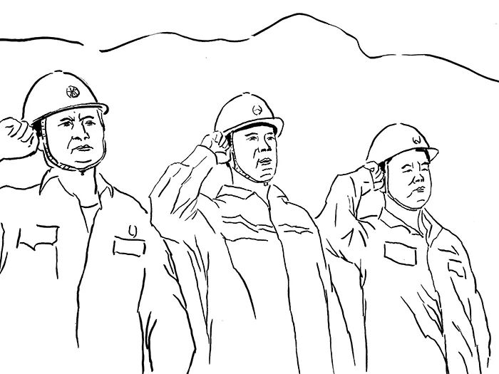 中国石油员工简笔画图片