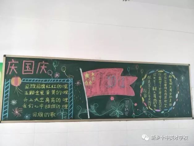 中国国旗黑板报图片
