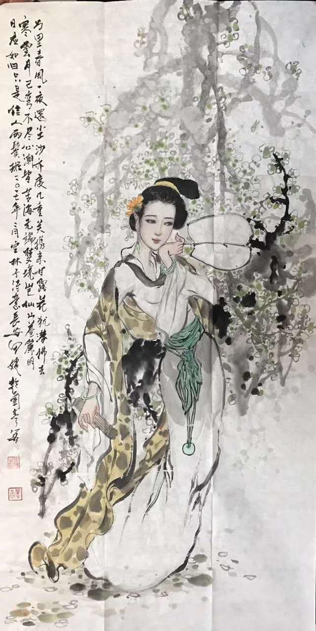 著名当代仕女画家田婕图片