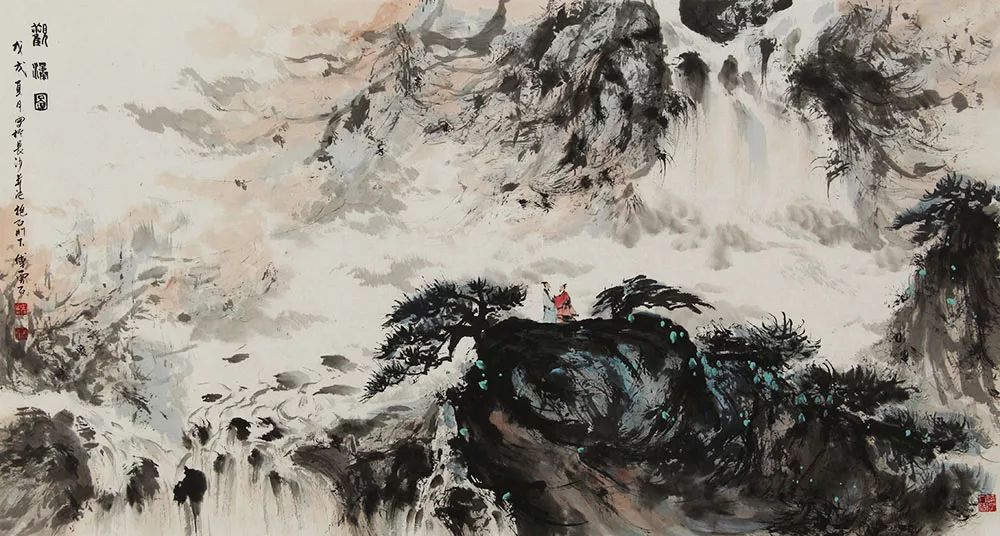 雄健浑厚墨韵浓郁傅云石山水画作品赏析博宝典藏