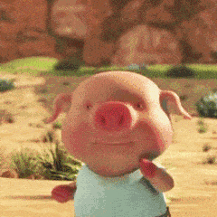 奔跑的猪猪表情包图片