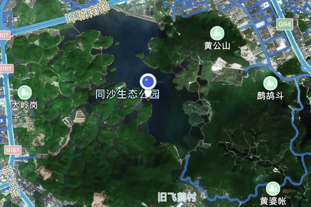 其中山林面积3000公顷,湖水面积1000公顷,内有环绕同沙水库一周长达15