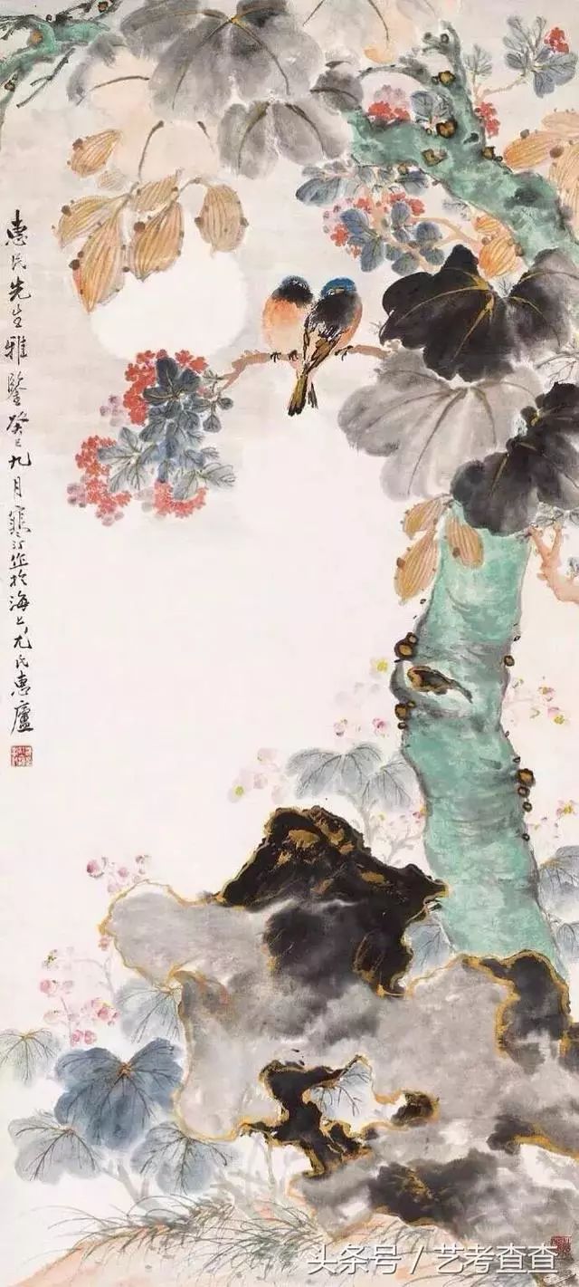 花鸟画大家江寒汀国画作品