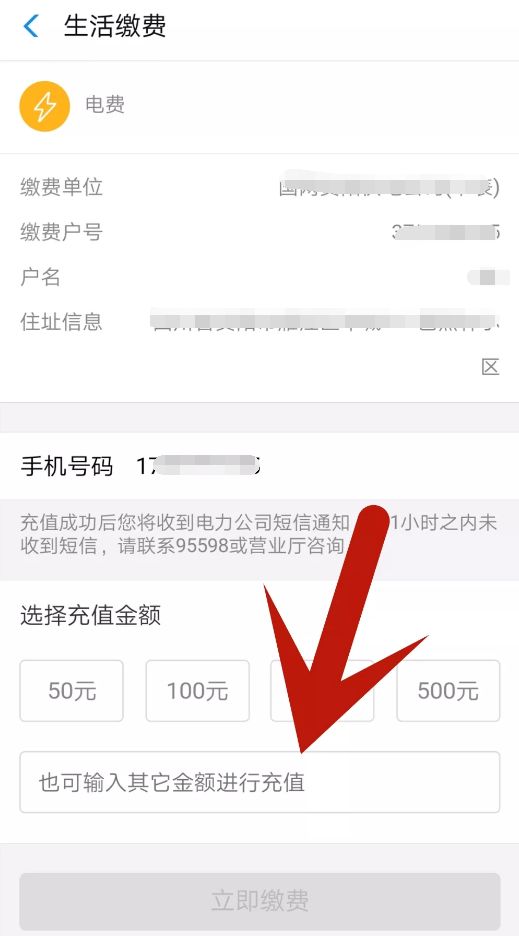 微信交电费截图图片图片