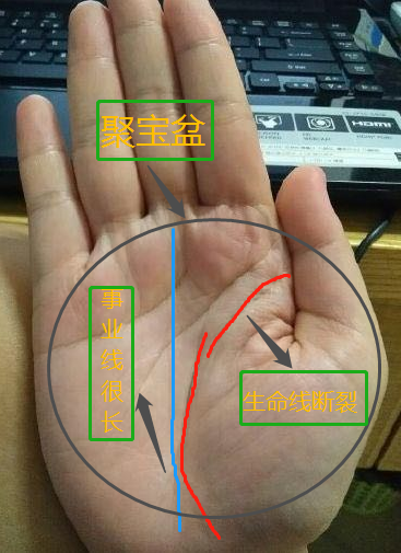 手掌心聚水的手相图片