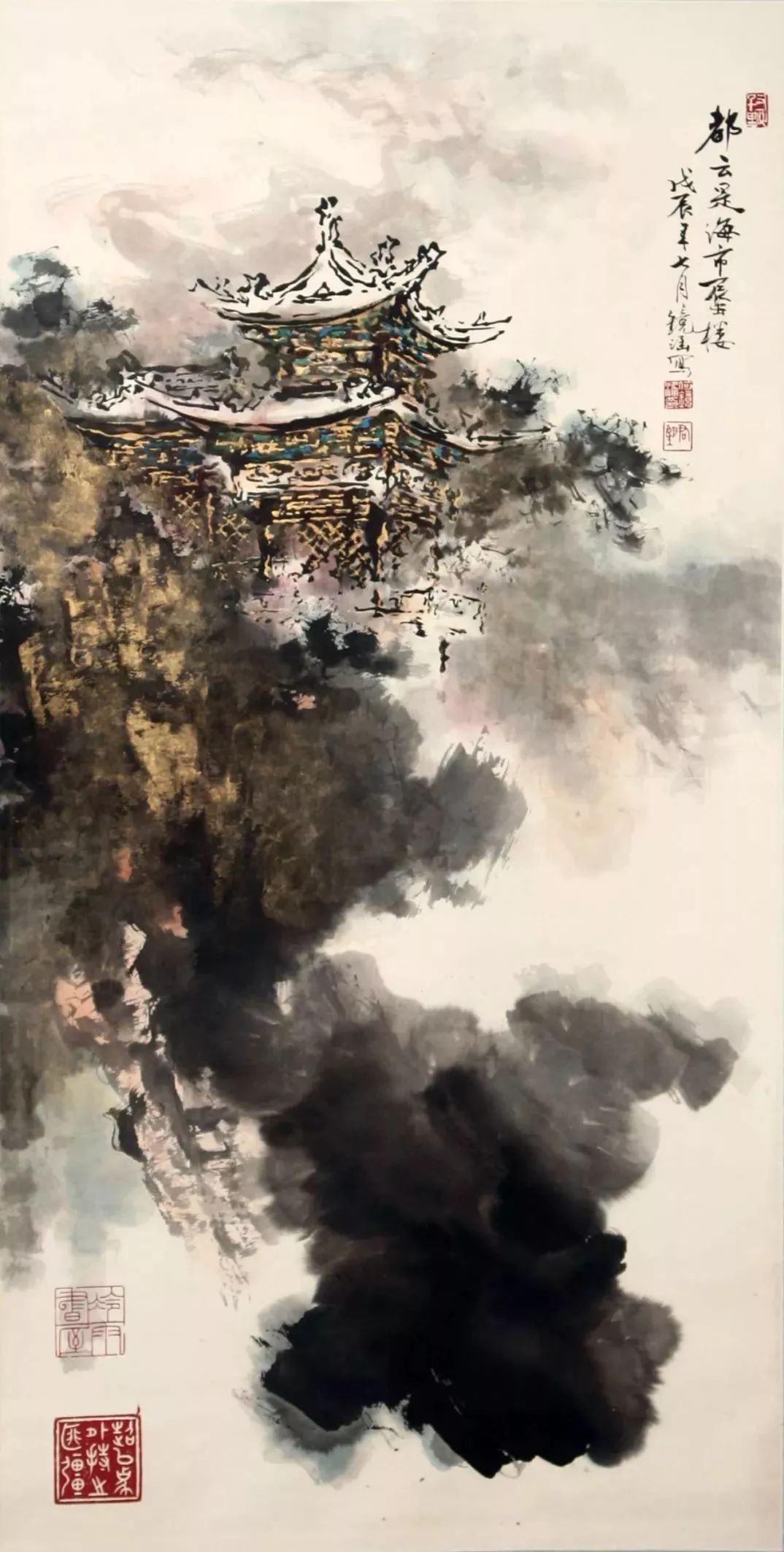 多少楼台烟雨中国画图片