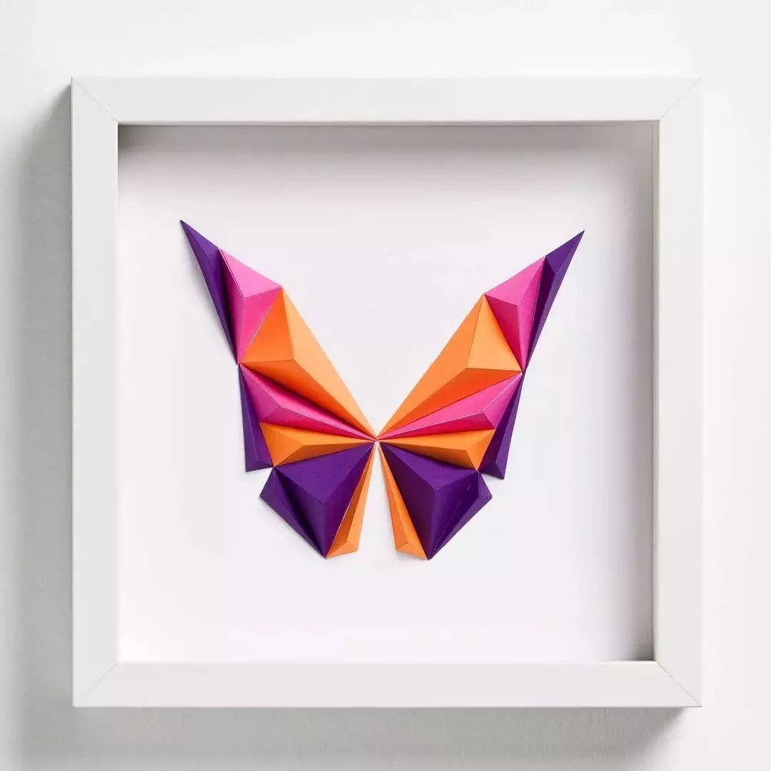 折纸加拼图几何图形组成的纸艺动物