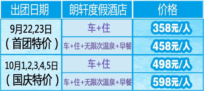 199元起河源巴伐利亞溫泉兩天遊