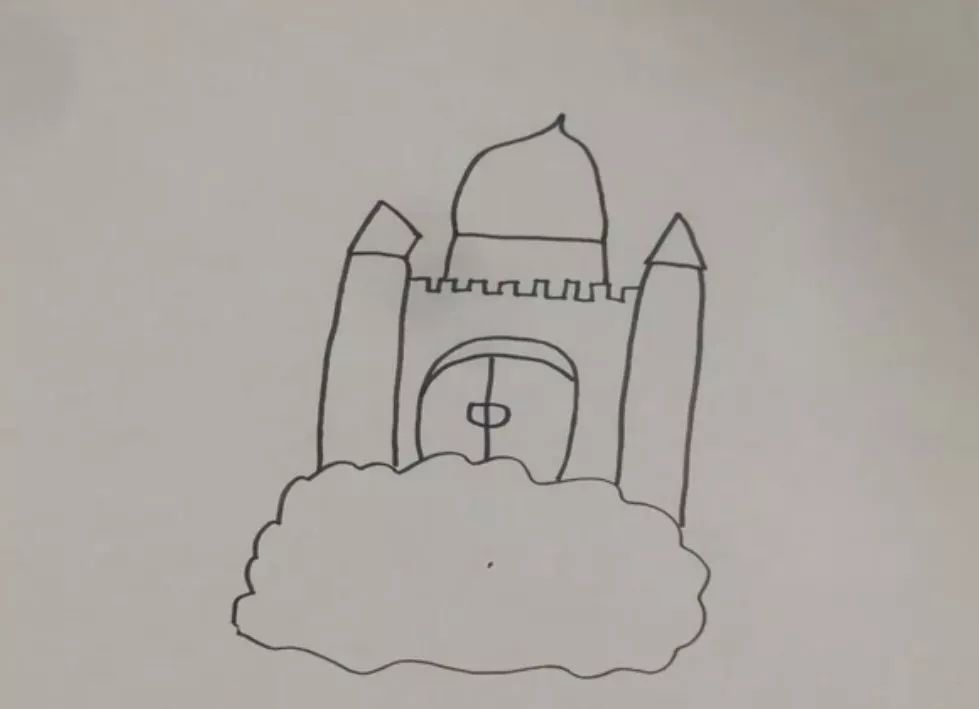 笔笔趣味画卡通系列之漂亮的空中城堡