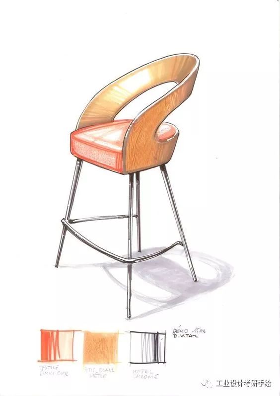 考研打卡第六十天家居产品设计各种椅子的手绘表达