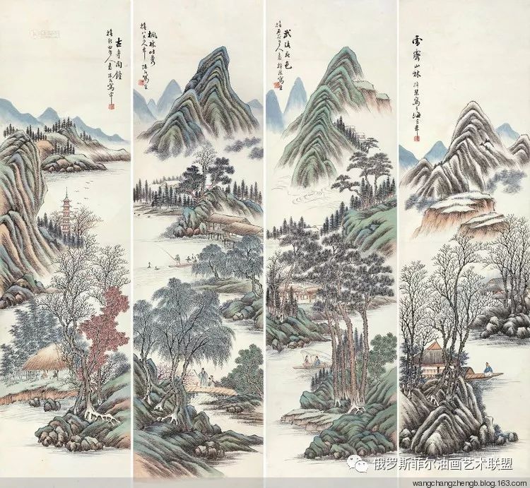 中国画家陈梓琴山水作品欣赏