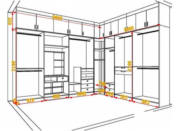 小型衣帽间平面图图片