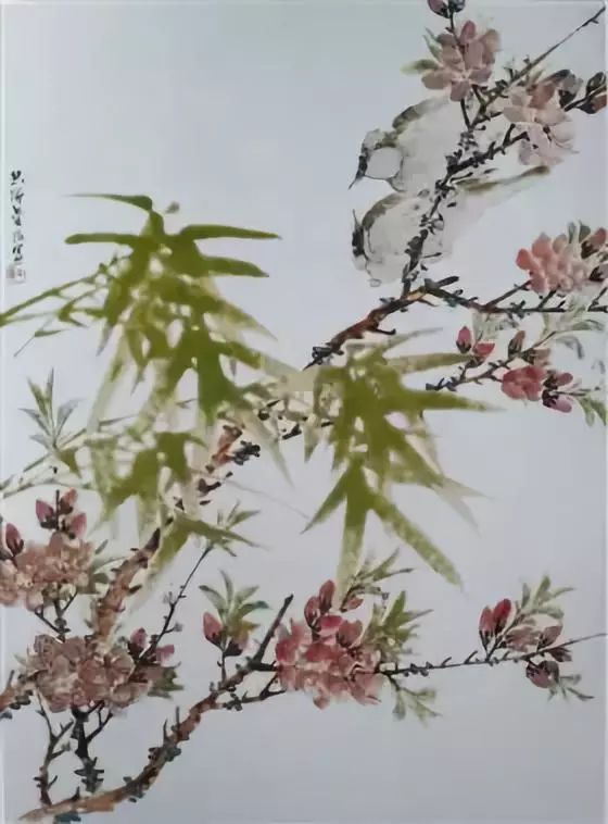 金品卿淺絳彩桃花翠竹圖瓷板咸豐,同治年間,由程門,金品卿,王少維等