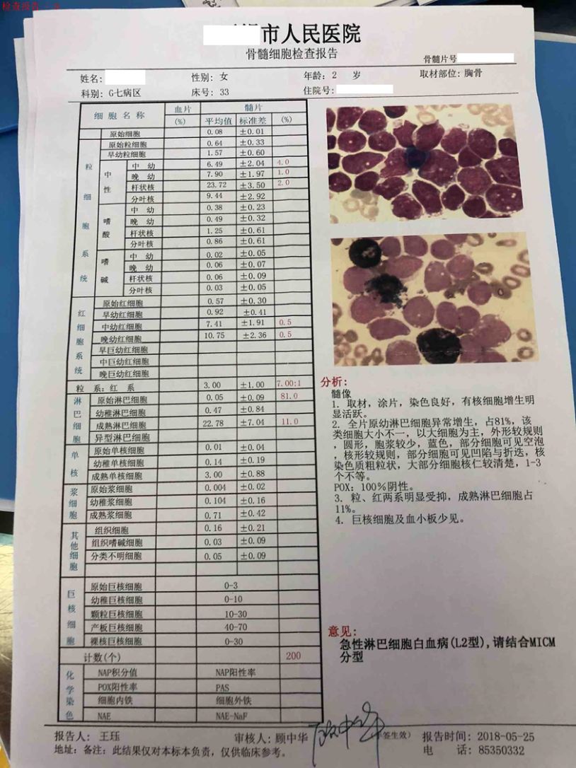 图一:骨髓细胞检查报告图二:出院诊断图三:保险计划截图值得庆幸的是