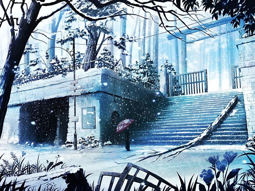 动漫中下雪的场景图片