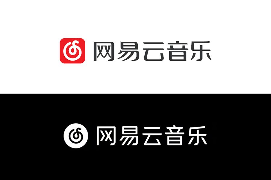 网易云音乐logo黑色图片