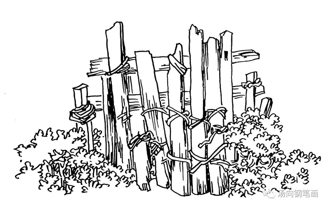 篱笆栅栏简笔画图片