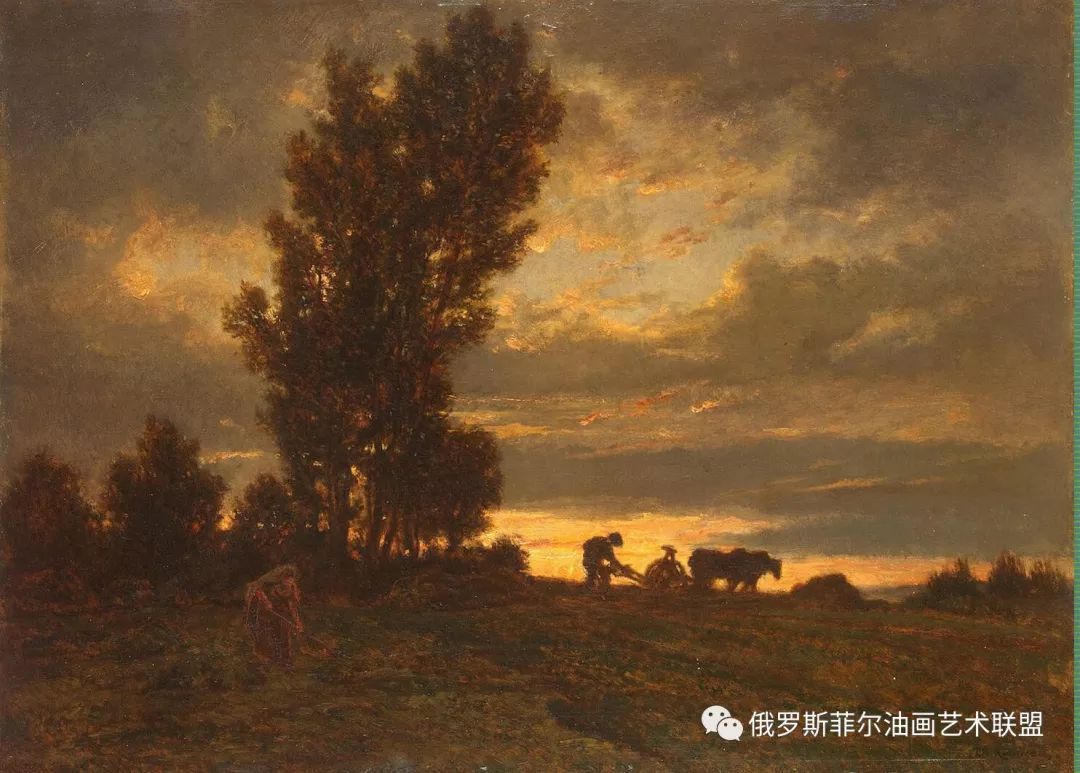 法国巴比松风景画派画家西奥多卢梭风景油画作品欣赏