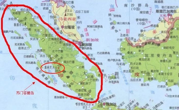 苏门答腊岛高清地图图片
