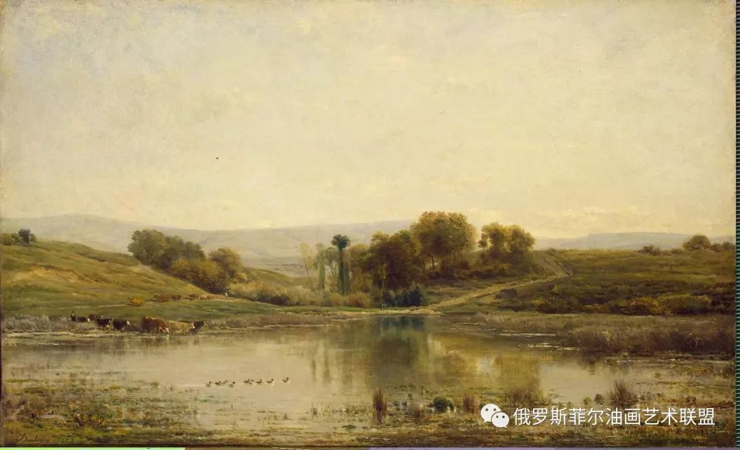 巴比松画派夏尔弗朗索瓦多比尼风景油画作品欣赏