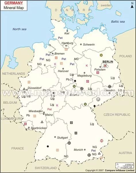 德国资源分布图图片
