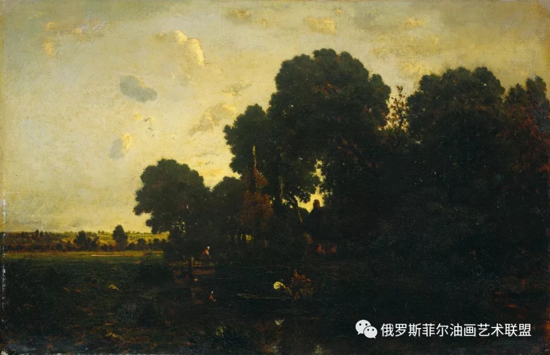 法国巴比松风景画派画家西奥多卢梭风景油画作品欣赏