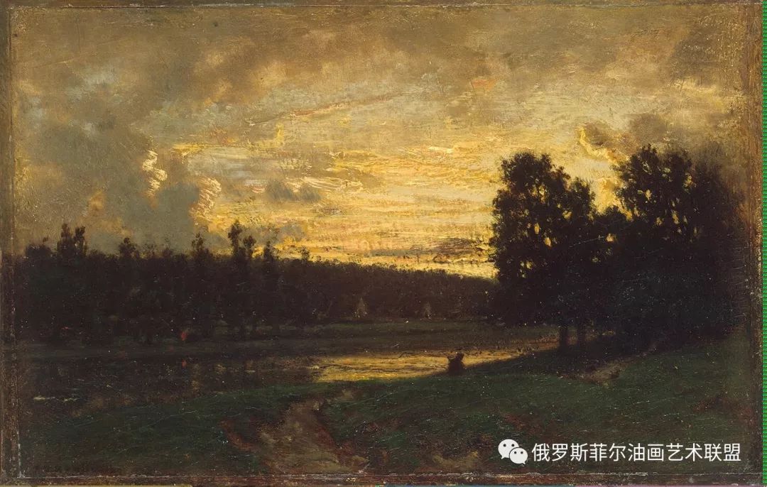 法国巴比松风景画派画家西奥多卢梭风景油画作品欣赏