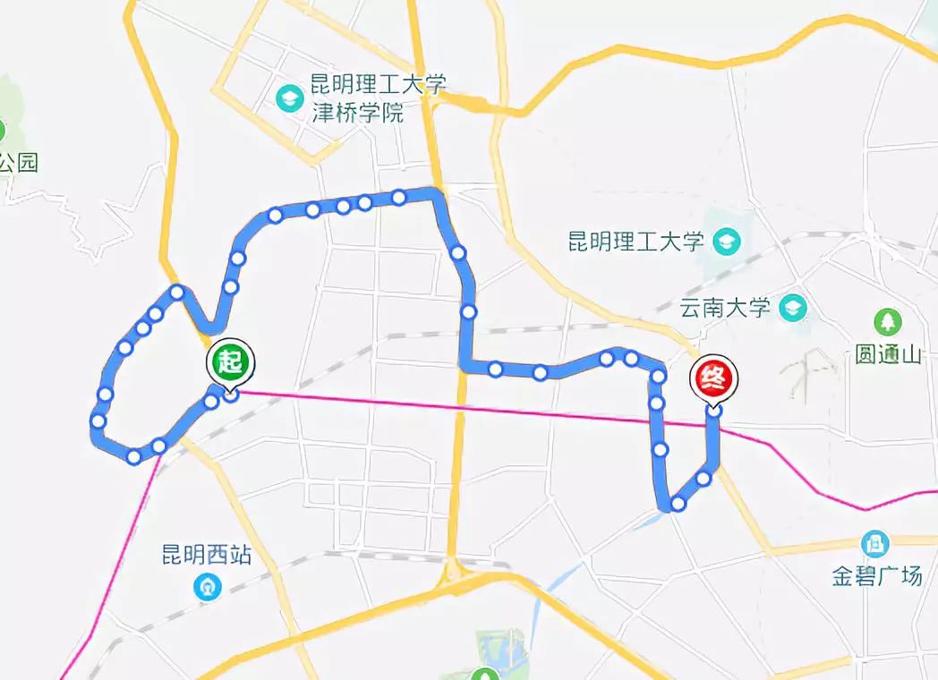 昆明183路公交线路图图片