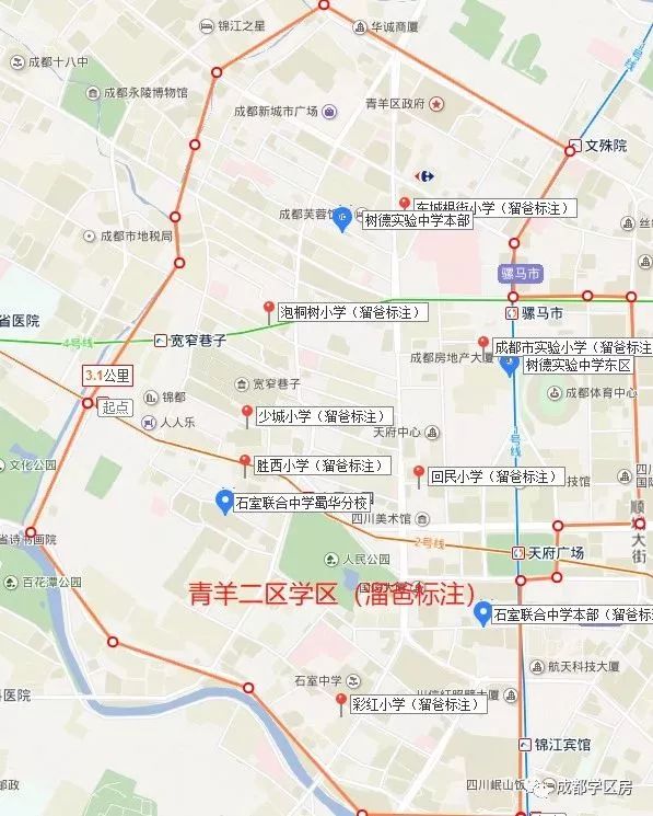 成都石室中学地图图片